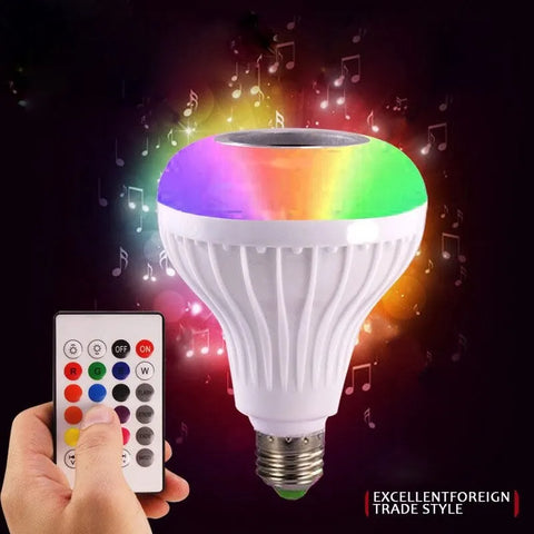 Smart LED Light Bulb with Built-in Bluetooth Speaker and Remote Control